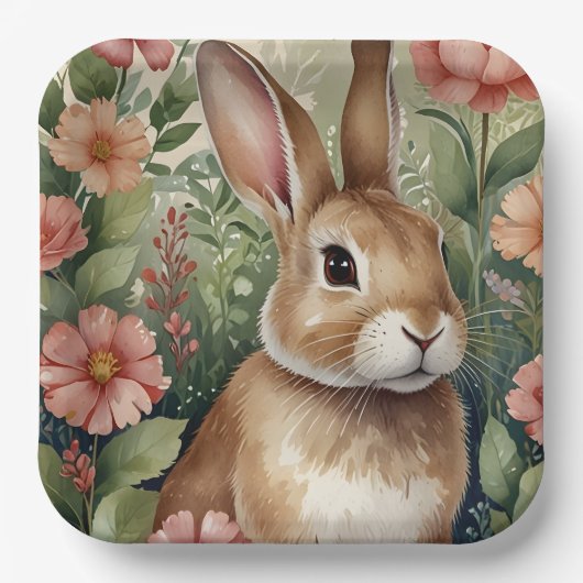 Blush Blooms en Bunny Dreams Papier Bord (Voorkant)