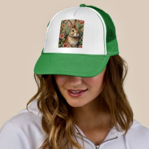 Blush Blooms en Bunny Dreams Trucker Hat Pet