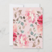 Blush Blossom Baby Douche Uitnodigingen (Achterkant)