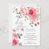 Blush Blossom Baby Douche Uitnodigingen (Voorkant)