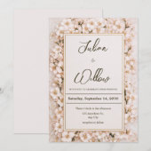 Blush Blossom Bloemen Romantische bruiloft Kaart (Voorkant / Achterkant)