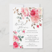 Blush Blossom Bridal Shower Uitnodigingen (Voorkant)