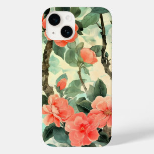 Blush Blossom Camelia Garden Waterverf Case-Mate iPhone 14 Hoesje