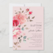 Blush Blossoms Baptisme Uitnodiging (Voorkant)