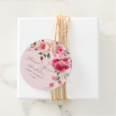 Blush Blossoms Delight Baby shower Bedankjes Labels (In situ)