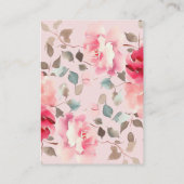 Blush Blossoms Vrijgezellenfeest Display Douche Informatiekaartje (Achterkant)