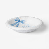 Blush Blue Bow Ze bindt de knoop Vrijgezellenfeest Papieren Kommen (Gebogen)