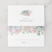 Blush Blue Succulents Cactus Wedding Table (Buitenkant ongevouwen)