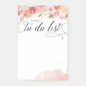 Blush boeket gepersonaliseerde lijnto-do lijst post-it® notes (Voorkant)