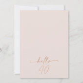 Blush Boho Floral Arch 40e Invitation anniversaire (Dos)