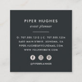 Blush | Boho Floral Vierkante Visitekaartje (Achterkant)