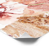 Blush Boho Pampas Gras Sweet 16 Verjaardag Perfect Poster (Hoek)