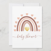 Blush Boho regenboog is een meisje Baby shower Kaart (Achterkant)