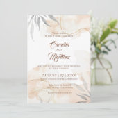 Blush Boho Terracotta Mariage Invitation (Debout devant)