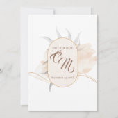 Blush Boho Terracotta Mariage Invitation (Dos)