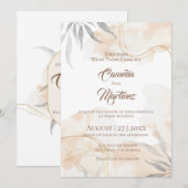 Blush Boho Terracotta Mariage Invitation (Devant / Derrière)