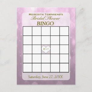 Blush Bokeh   Bingo-kaart Uitnodiging Briefkaart