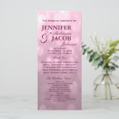 BLush Bokeh markeert huwelijksprogramma Programma (Staand voorkant)