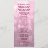 BLush Bokeh souligne le programme de mariage (Dos)