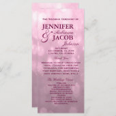 BLush Bokeh souligne le programme de mariage (Devant / Derrière)