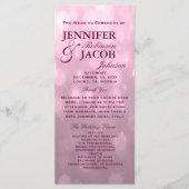 BLush Bokeh souligne le programme de mariage (Devant)