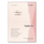 Blush & Bold Script Wedding Guest Names Place Card Kaart (Voorkant)