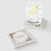 Blush Botanical Stenen Onderzetter (Zijkant)