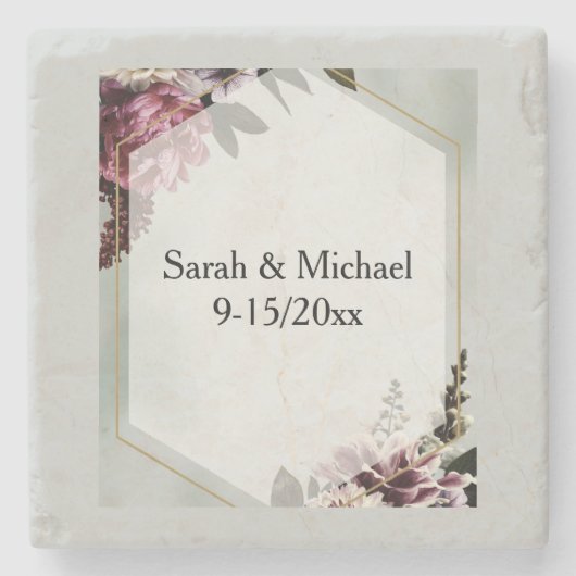 Blush Botanical Stenen Onderzetter (Voorkant)