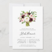 Blush Bouquet Christening Invitation (Devant)