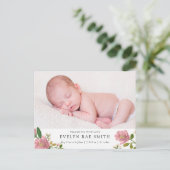 Blush Bouquet Faire-part de naissance (Debout devant)