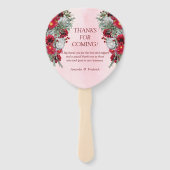 Blush, Bourgogne en Sage Leaves bouquets Handwaaier (Achterkant)