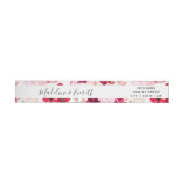 Blush Bourgogne Waterverf Floral Monogram Bruiloft (Individueel)