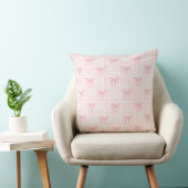 Blush Bows & Gingham Glow Kussen (Stoel)