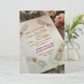 Blush & Breeze - Invitation Mariage romantique mod (Debout devant)