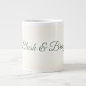 Blush & Breeze Wedding Mug Design – Elegant Floral Extra Grote Beker (Voorkant)