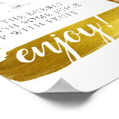 Blush Bridal Brunch Mimosa Bar Sign Poster (Hoek)