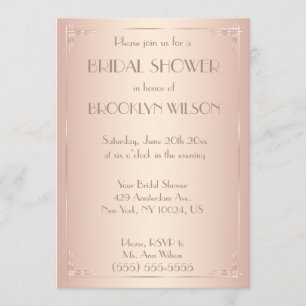 Blush Bridal Shower Invitations Kaart