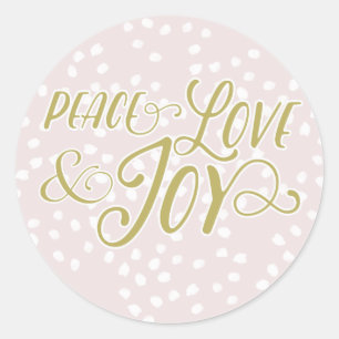 Blush & Bronze Peace Love Jove   Stickers Vacances