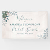 Blush Bruiloft Feest Welkomstbord Spandoek (Horizontaal)