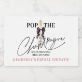 Blush Bruisende Wijn Bruidsfeest Mini Bruisend  Sparkling Wijnetiket (Enkel label)