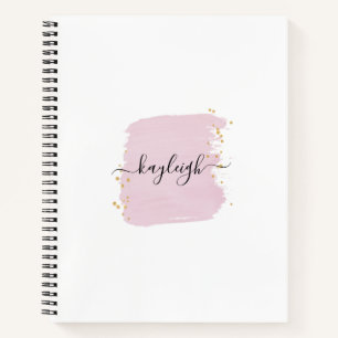 Blush Brush Stroke Gold Stippen Notitieboek