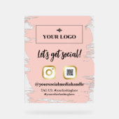 Blush Brushstrokes Gold Logo Obtenons Social (Recto)