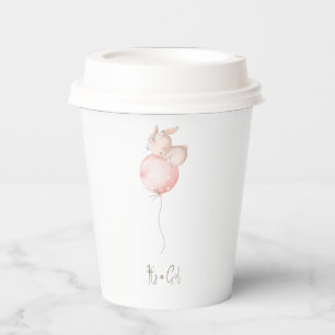 Blush Bunny Baby shower Het is een meisje Papieren Bekers