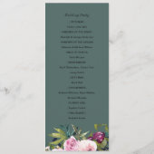 BLUSH BURGUNDY FLORAL WEDDING CEREMONY PROGRAMMA (Achterkant)