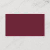 Blush Burgundy Wedding Website Kaart invoegen (Achterkant)