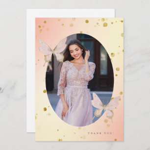  Blush Butterfly Dank u Foto Kaart