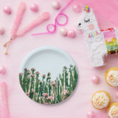 Blush Cactus Papieren Bordje (Feest)
