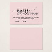 Blush Calligraphy Devine Combien De Baisers Cartes (Devant & derrière)