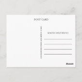 Blush Calligraphy Script Photo Hartelijk dank Brie Briefkaart (Achterkant)