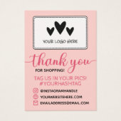 Blush Calligraphy Your Logo Thank You For Shopping (Devant)